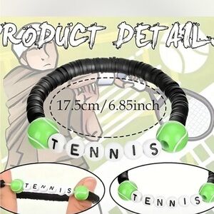 Tennis Themed Swiftie Friendship Bracelet - Black and Green